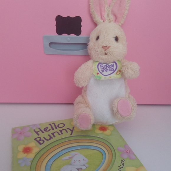 Rare! FurReal Freinds Baby Bunny + Book + Blanket - Picture 4 of 6
